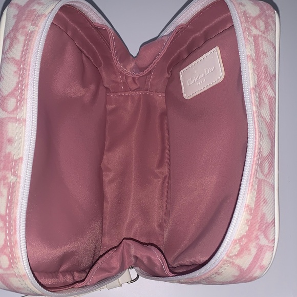 Christian Dior Trotter Pink and White Cosmetic Pouchette - Picture 2 of 6